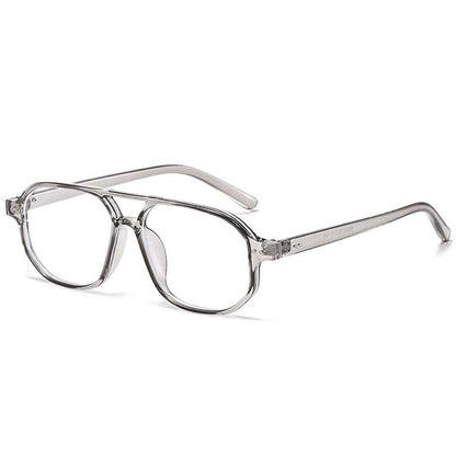 Double Bridge Aviator Plastic Blue Light Blocking Eyeglasses