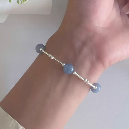 Gemstone Bracelet Beaded Sterling Silver