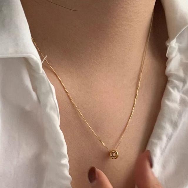 Pendant Necklace Sterling Bead Silver