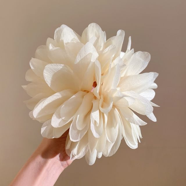 Flower Mesh Scrunchie