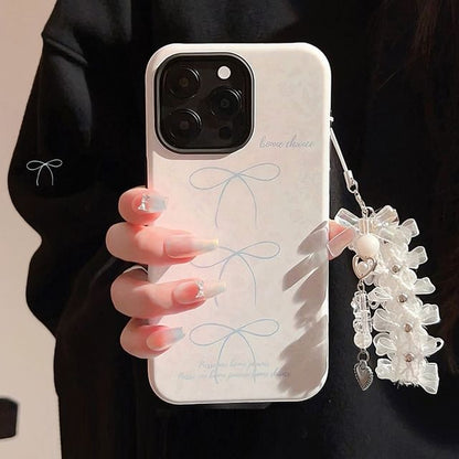 Phone Bow Lace Case Set Charm /