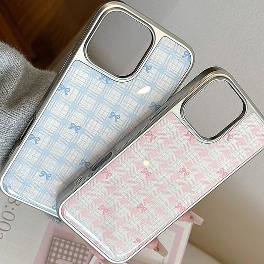 Phone Bow Plaid Case
