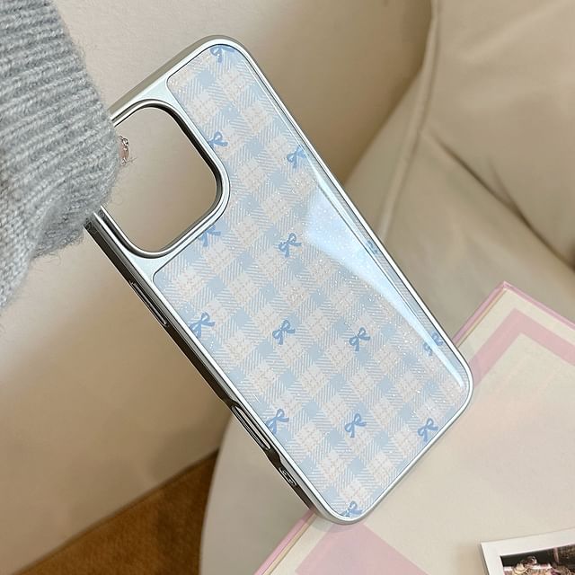 Phone Bow Plaid Case