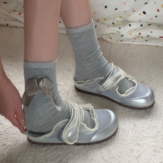 Rugged Sole Balletcore Sneakers
