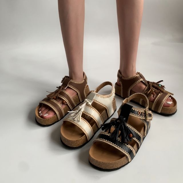 Tasseled Roman Sandals