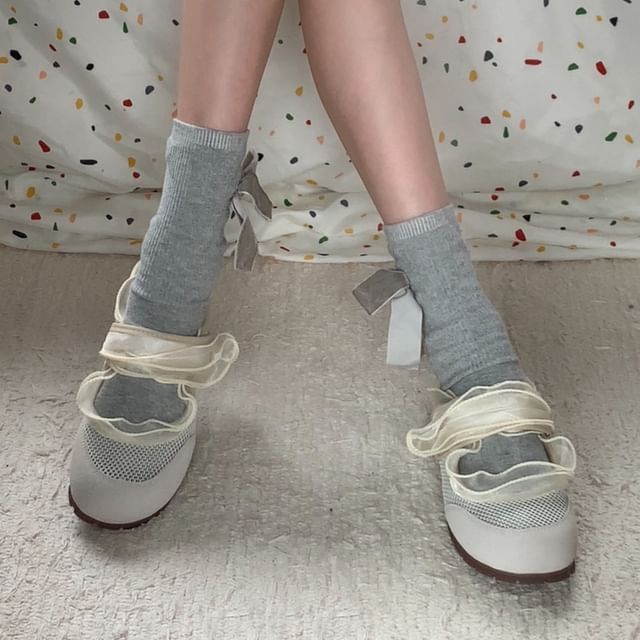 Rugged Sole Balletcore Sneakers