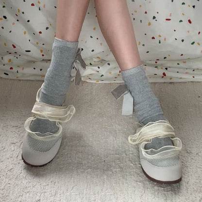 Rugged Sole Balletcore Sneakers