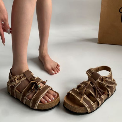 Tasseled Roman Sandals