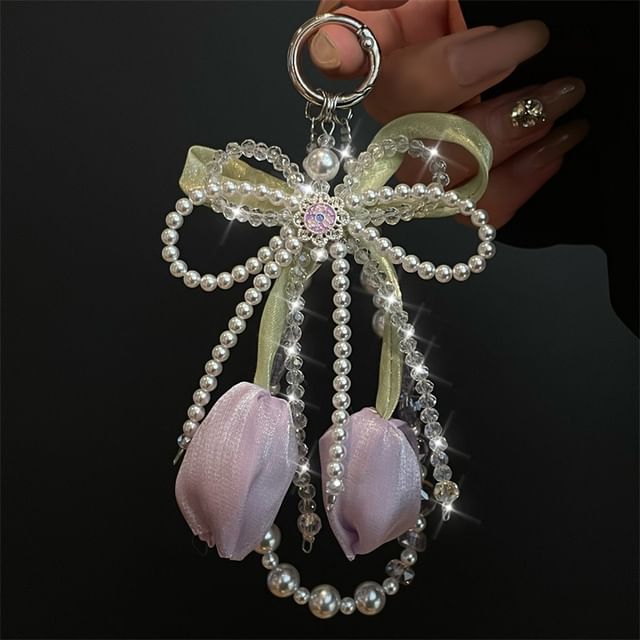 Pearl Pad Faux Lanyard Phone with