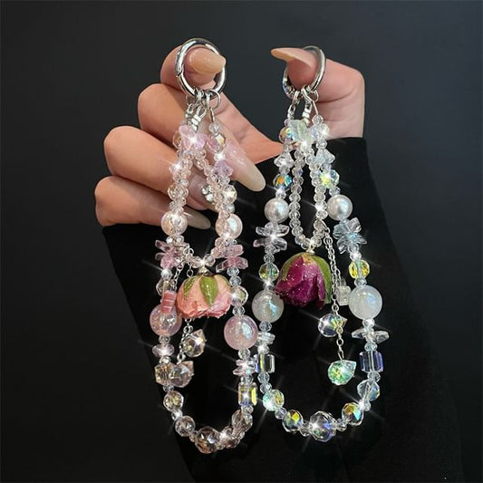 Lanyard with Beaded Phone Pad