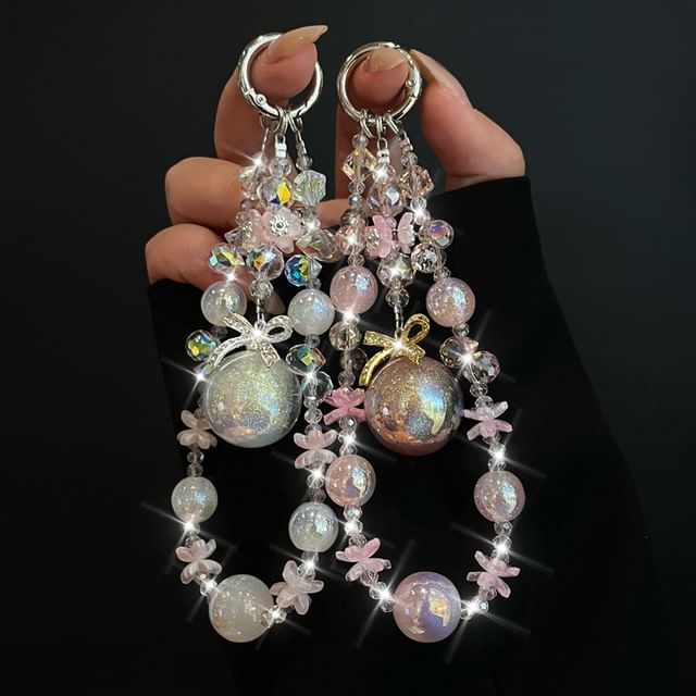 Pad Lanyard Pearl Phone with Faux