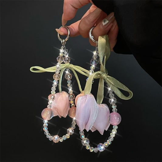 with Flower Phone Lanyard Pad