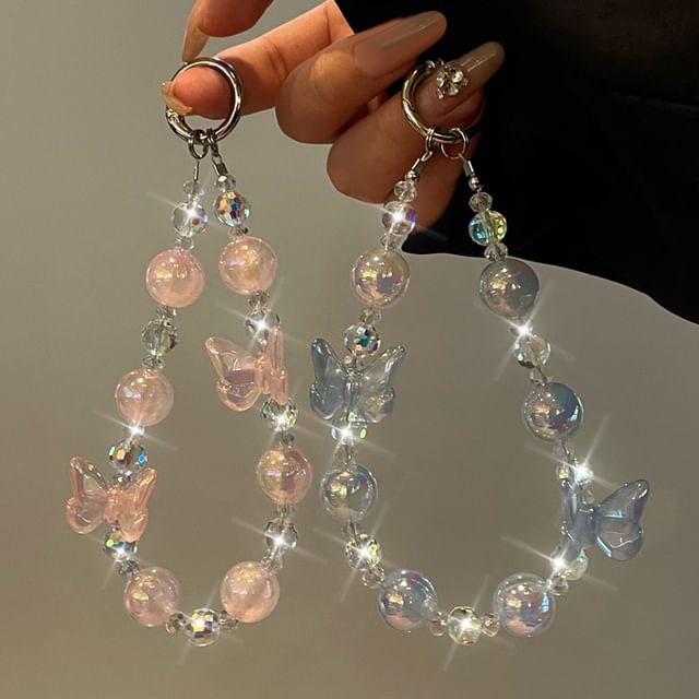 Beaded Phone Lanyard Butterfly