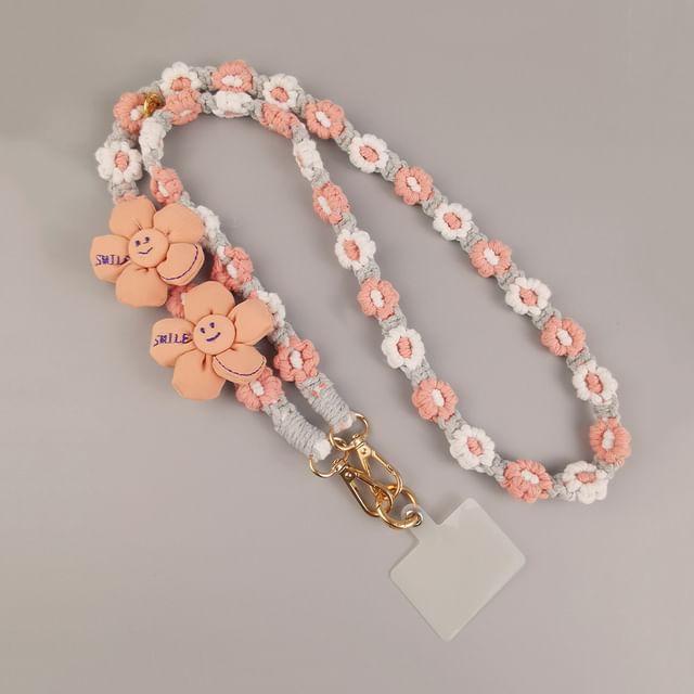 with Phone Pad Flower Lanyard