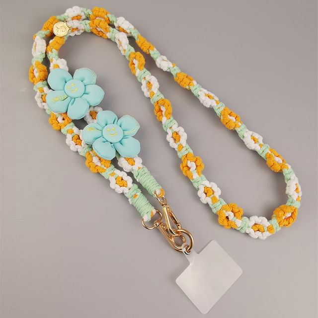 with Phone Pad Flower Lanyard