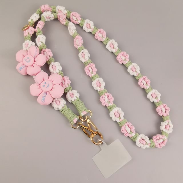 with Phone Pad Flower Lanyard