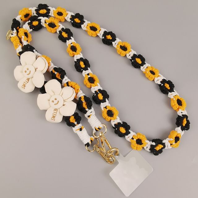 with Phone Pad Flower Lanyard