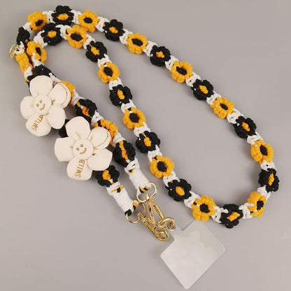 with Phone Pad Flower Lanyard