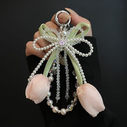 Pearl Pad Faux Lanyard Phone with