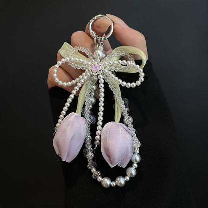 Pearl Pad Faux Lanyard Phone with