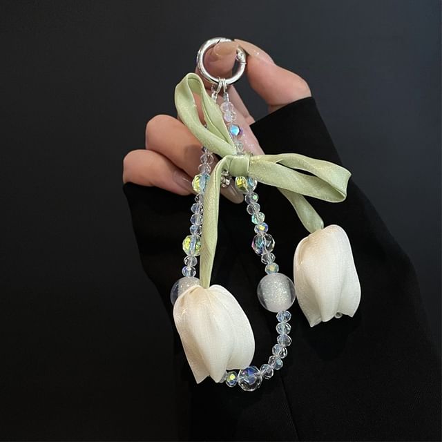 with Flower Phone Lanyard Pad