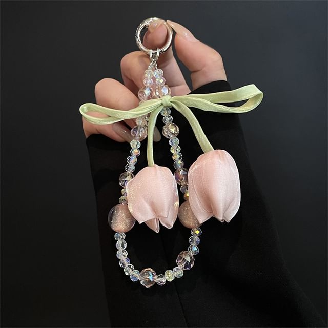 with Flower Phone Lanyard Pad