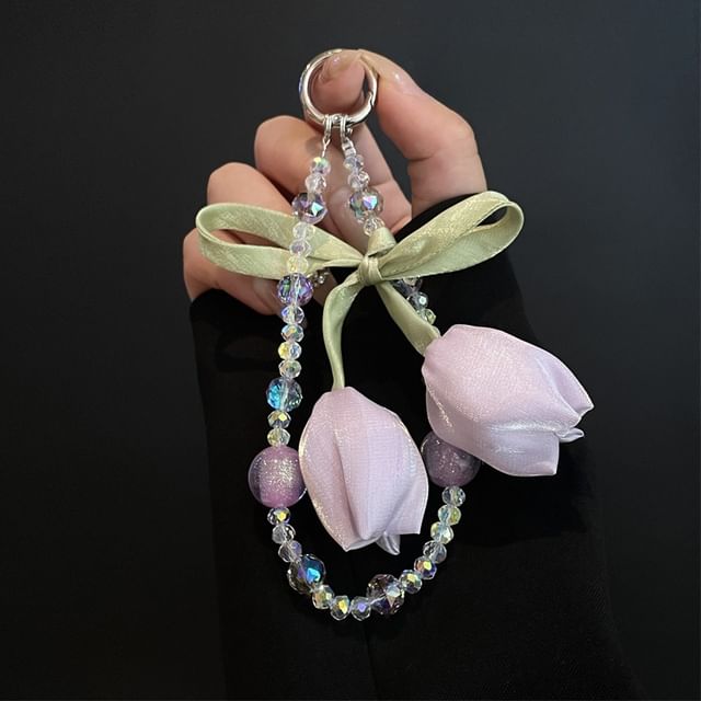 with Flower Phone Lanyard Pad