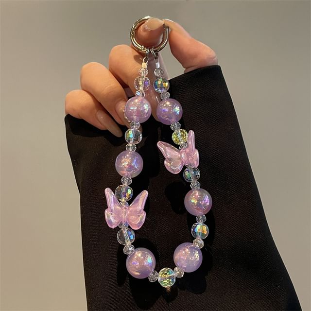 Beaded Phone Lanyard Butterfly