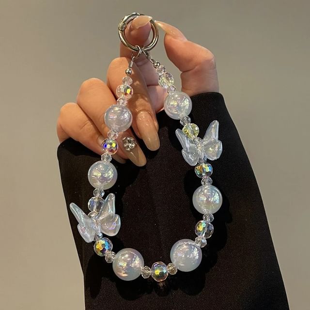 Beaded Phone Lanyard Butterfly