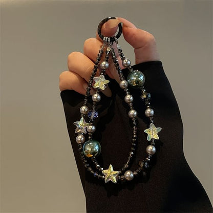 Star Faux Lanyard Pearl Phone