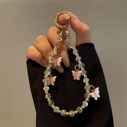 Phone Butterfly Beaded Lanyard