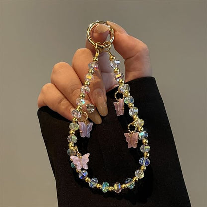 Phone Butterfly Beaded Lanyard