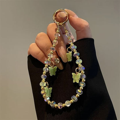 Phone Butterfly Beaded Lanyard