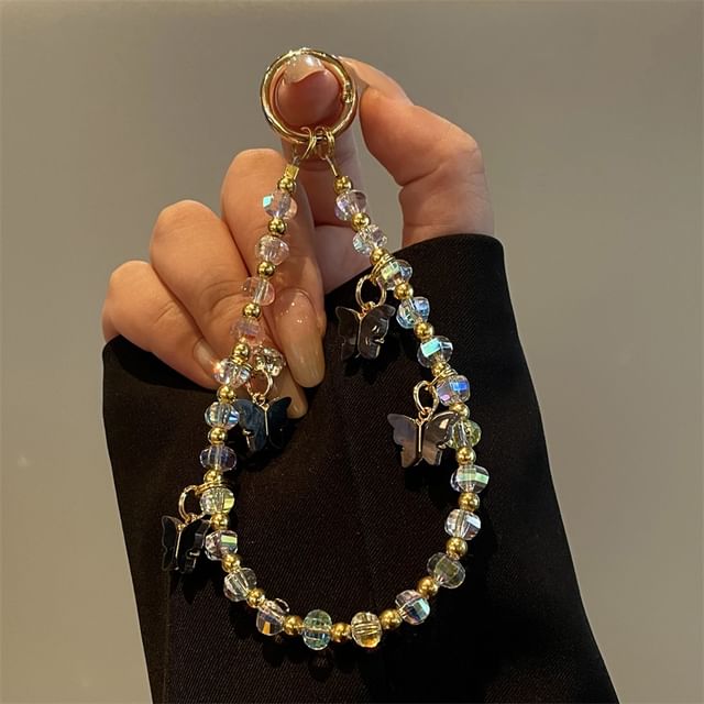 Phone Butterfly Beaded Lanyard