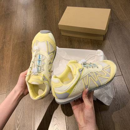 Platform Panel Mesh Sneakers