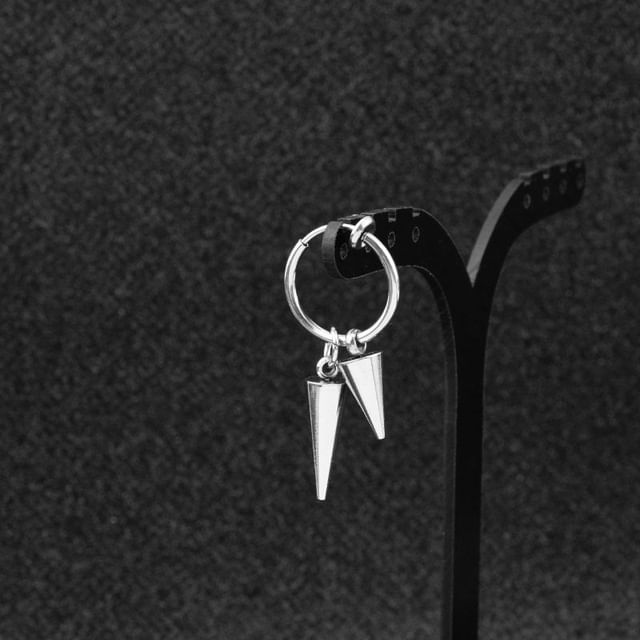 Spike Drop Hoop Earring / Clip-On Earring