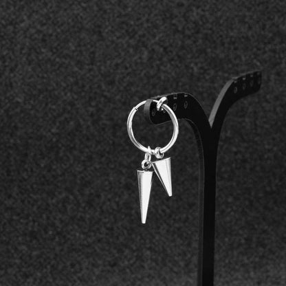 Spike Drop Hoop Earring / Clip-On Earring