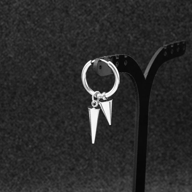 Spike Drop Hoop Earring / Clip-On Earring