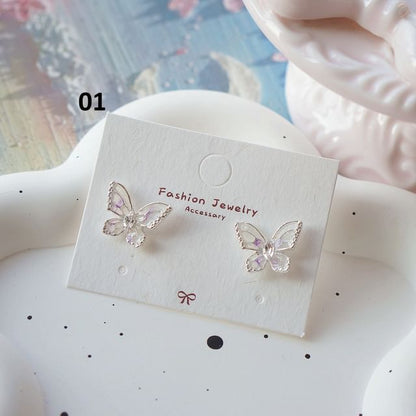 Dangle On Clip Earring Butterfly /