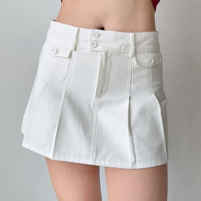 Pleated Mini Skirt