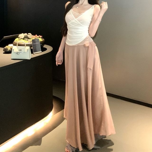 Camisole Top and Maxi A-Line Skirt Set