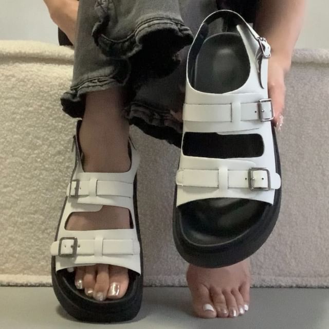 Platform Buckled Sandals