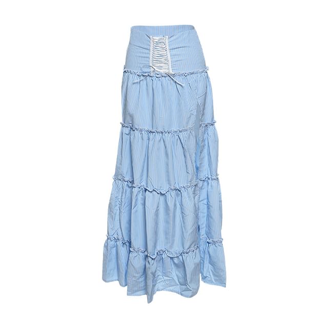 Striped Crop Top & Maxi Skirt