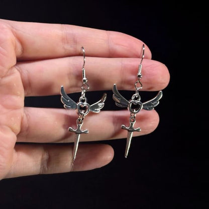 Dangle Wing Earring Sword