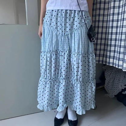 Dotted Maxi Skirt
