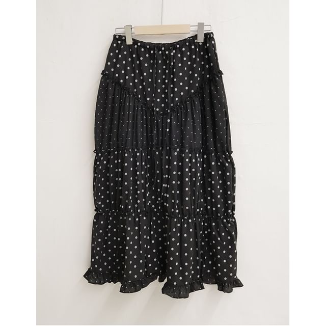 Dotted Maxi Skirt