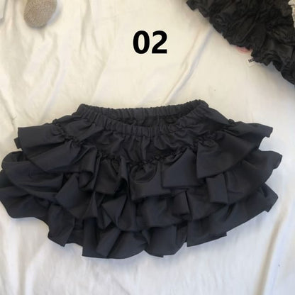 Tiered Mini Skirt