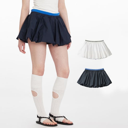 Plain Mini A-Line Skirt