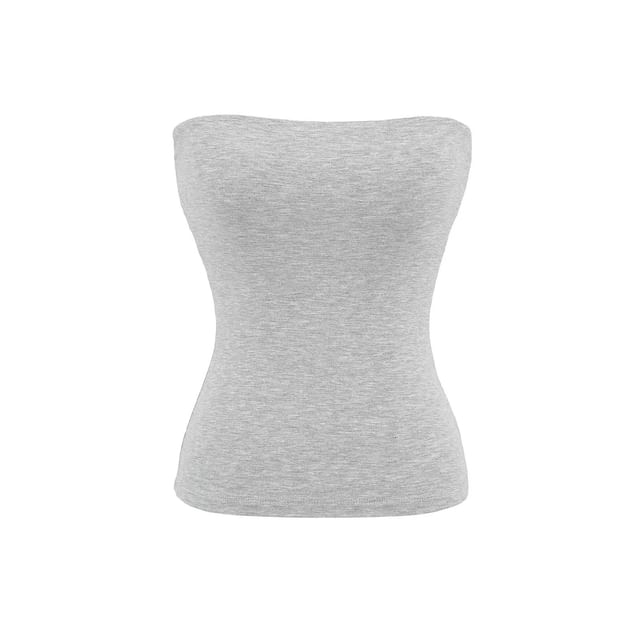 Plain Padded Cropped Tube Top