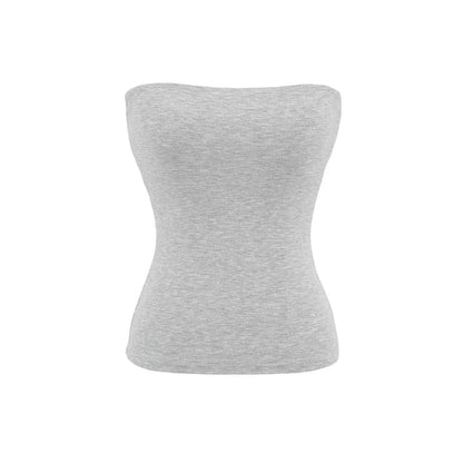 Plain Padded Cropped Tube Top
